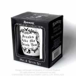 Alchemy Freaks like me drink Tea - muki + lusikka