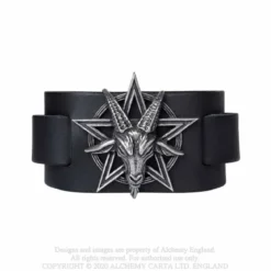 Alchemy Gothic Baphomet - Nahkaranneke