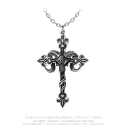 Alchemy Gothic Cross of Baphomet - kaulakoru