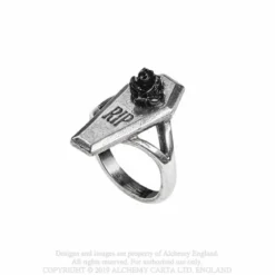 Alchemy Gothic Pewter RIP Rose- Sormus