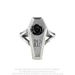 Alchemy Gothic Pewter RIP Rose- Sormus