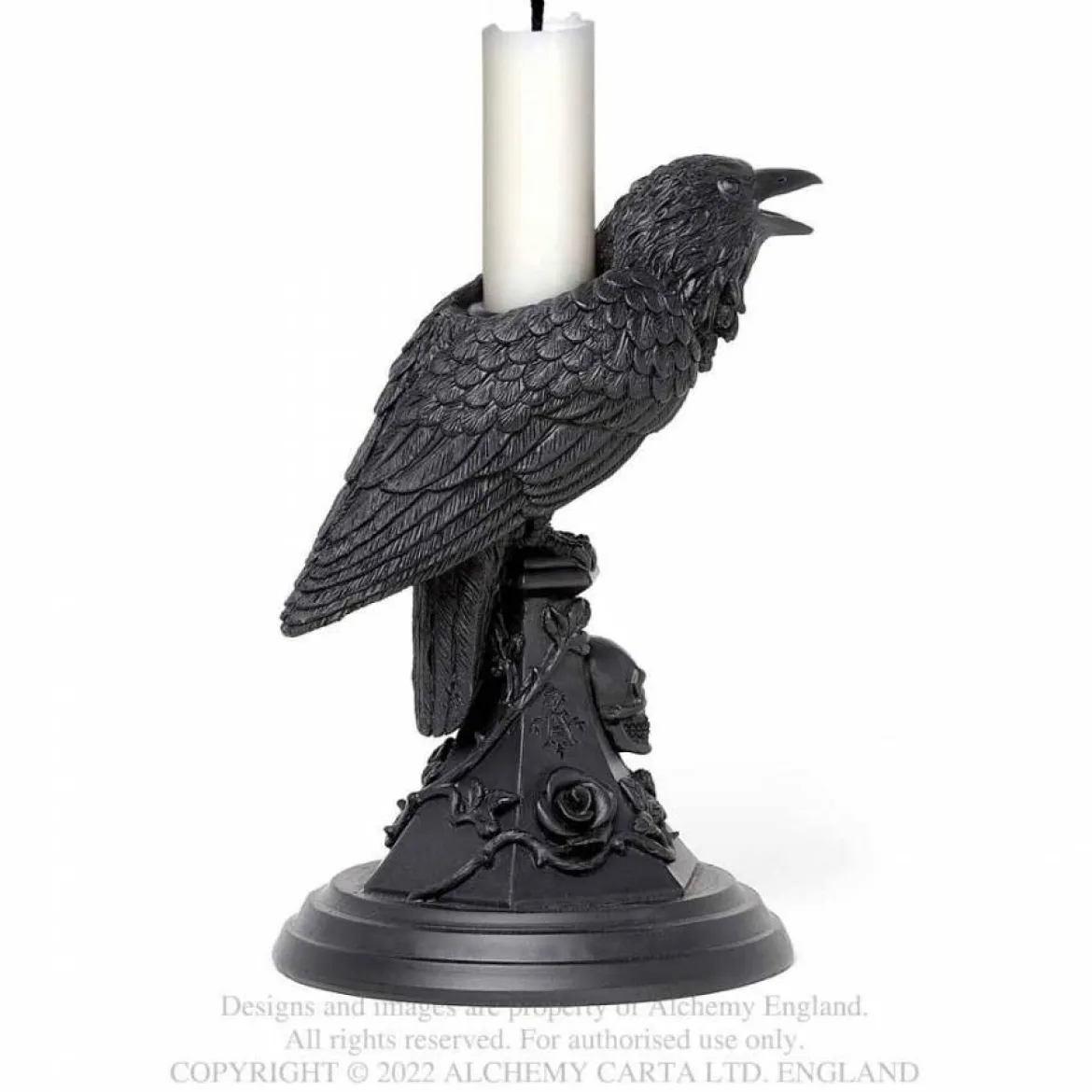 Alchemy Gothic Poes raven - Kynttilänjalka