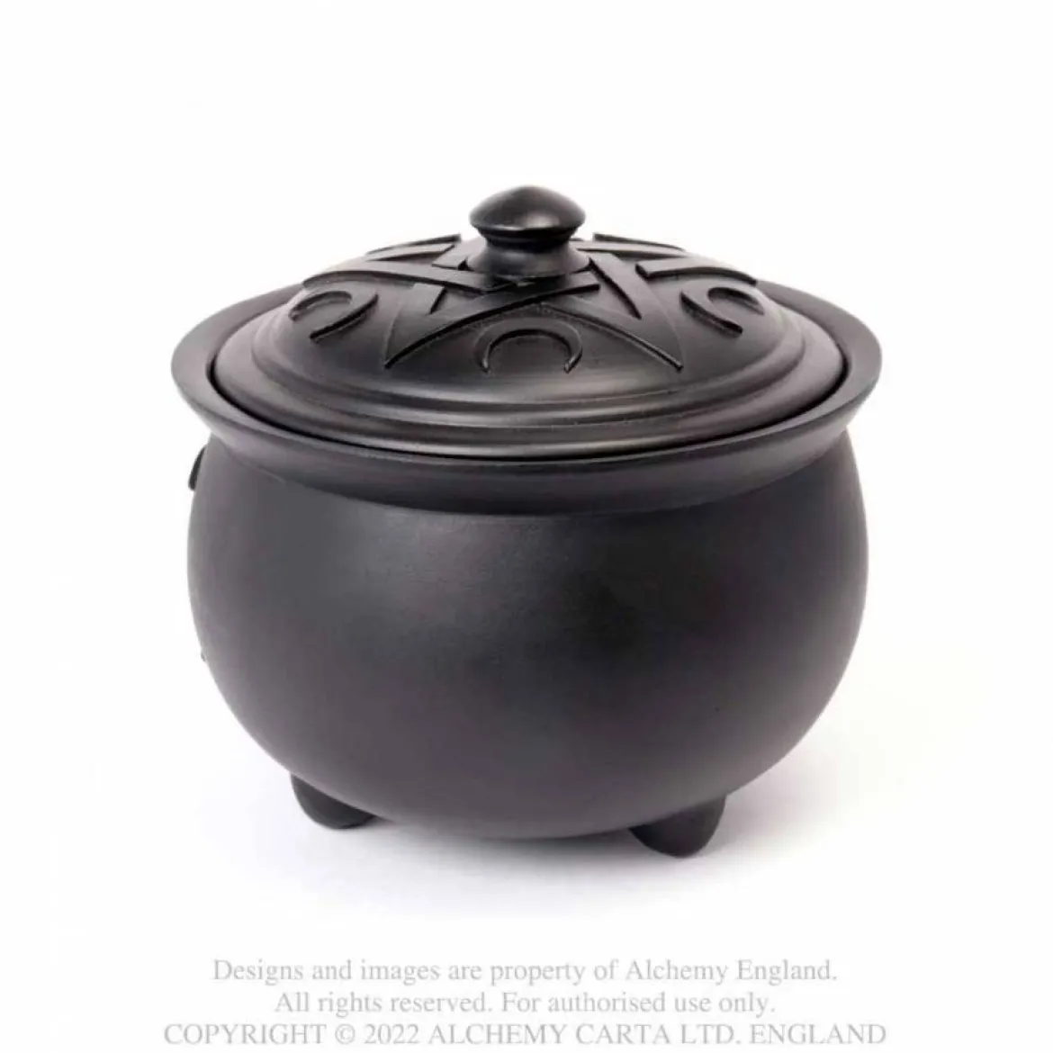 Alchemy Gothic Triple moon Cauldron pot -rasia