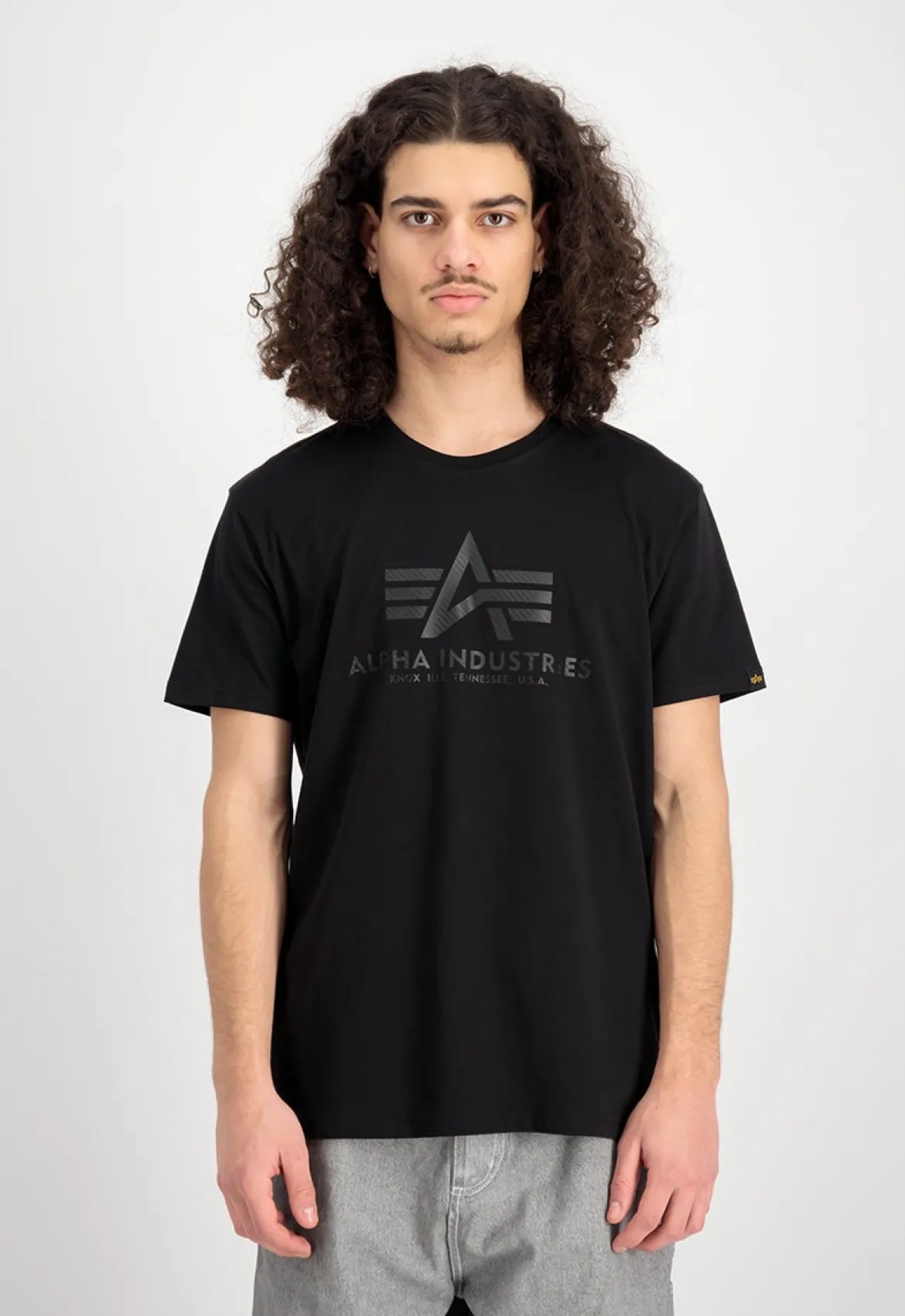 Alpha Industries Basic Carbon - T-Paita, black/black