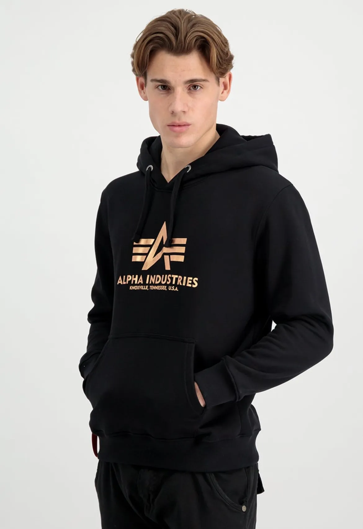 Alpha Industries Basic Foil Print - Huppari, musta-kulta