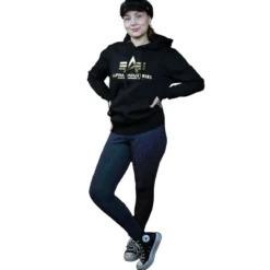 Alpha Industries Basic Foil Print - Huppari, musta-kulta