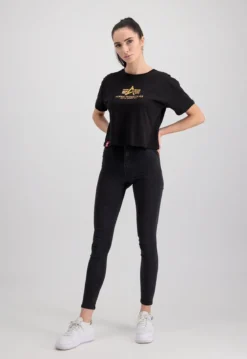 Alpha Industries Basic Holo print - T-Paita, musta