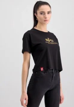 Alpha Industries Basic Holo print - T-Paita, musta