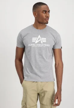 Alpha Industries Basic - T-Paita, vaalean harmaa