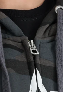 Alpha Industries Basic Zip Camo - Vetoketjuhuppari, black camo