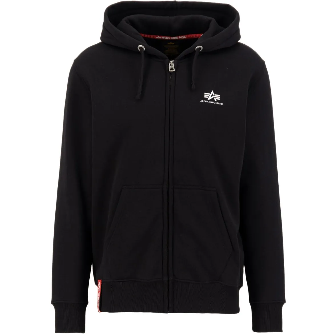 Alpha Industries Basic Zip SL - Vetoketjuhuppari, musta