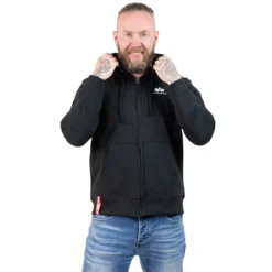 Alpha Industries Basic Zip SL - Vetoketjuhuppari, musta