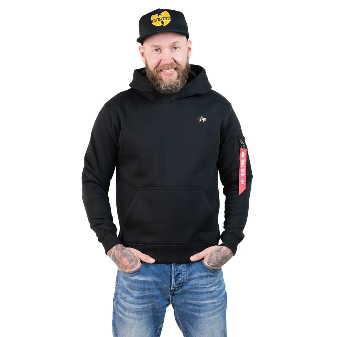 Alpha Industries 3D Small Logo - Huppari, musta