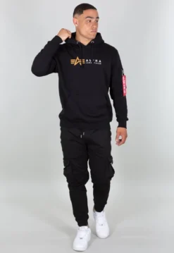 Alpha Industries Label - Huppari, musta