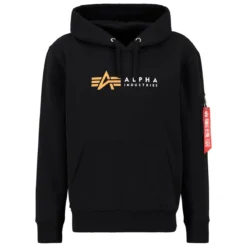 Alpha Industries Label - Huppari, musta