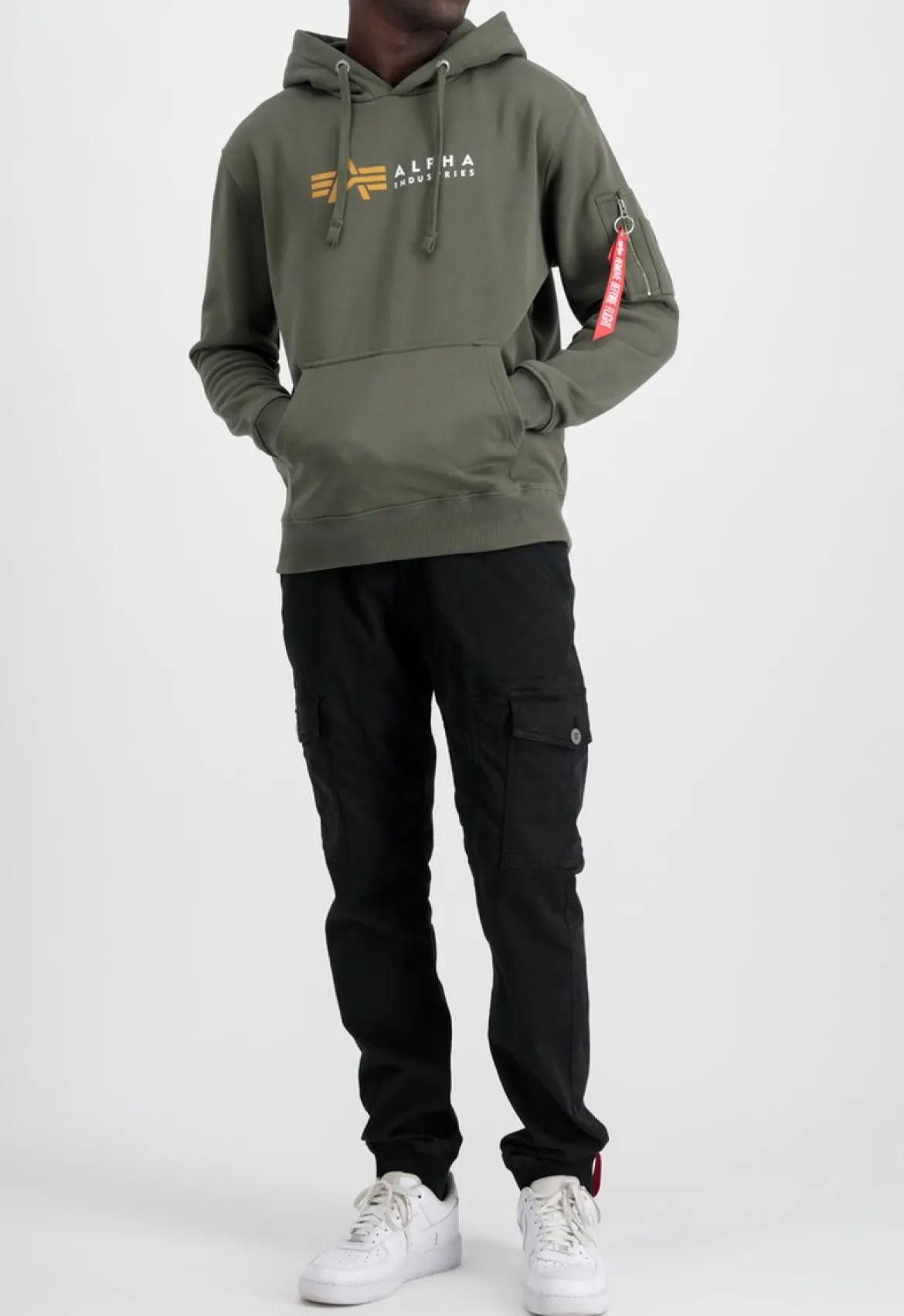 Alpha Industries Label - Huppari, dark olive