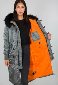 Alpha Industries Long Fishtail- Talvitakki, vintage green