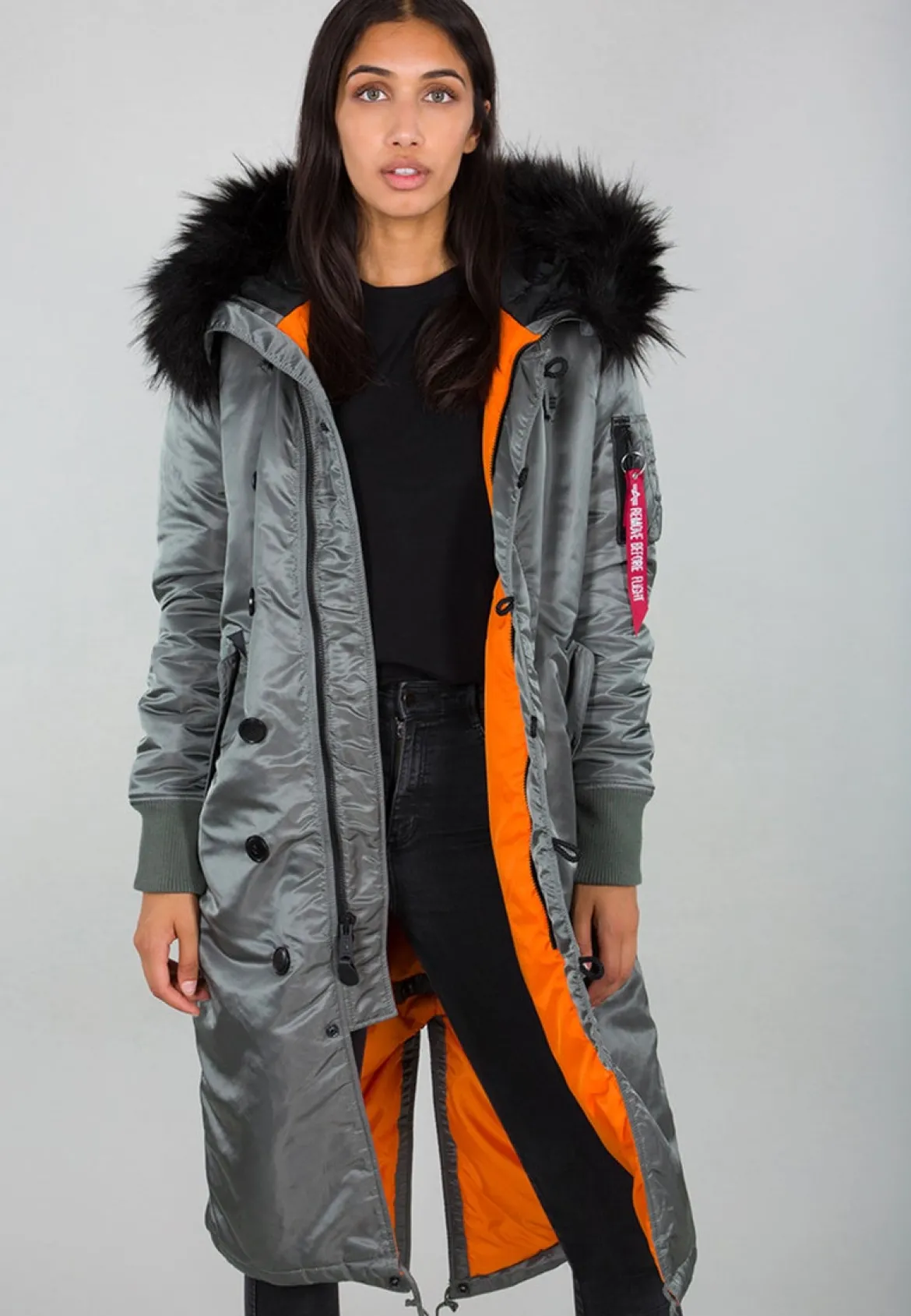 Alpha Industries Long Fishtail- Talvitakki, vintage green