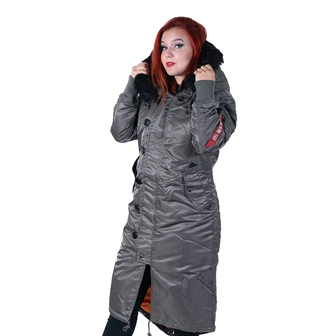 Alpha Industries Long Fishtail- Talvitakki, vintage green