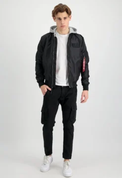 Alpha Industries MA-1 TT Back print - Pilottitakki hupulla