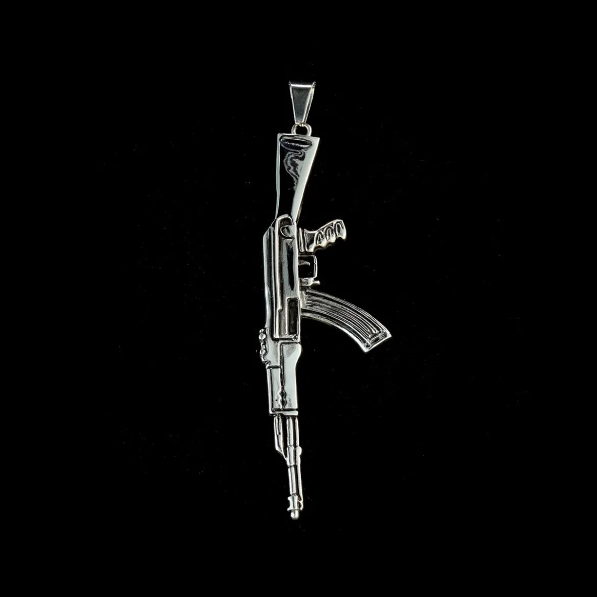 Assault Rifle -Riipus, hopeanvärinen