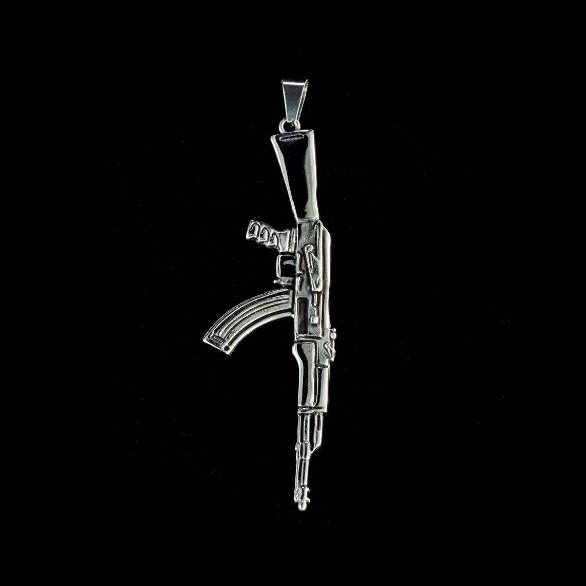 Assault Rifle -Riipus, hopeanvärinen