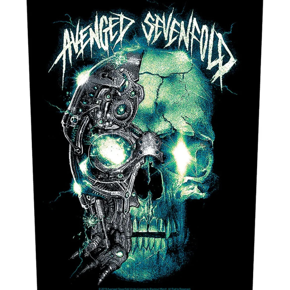 Avenged Sevenfold Mechanical Skull - Kangasmerkki, selkä