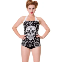 Banned Black Skull Pentagram - Uimapuku