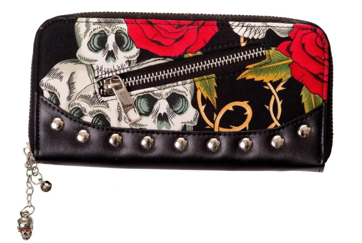 Banned Skulls And Roses - Lompakko