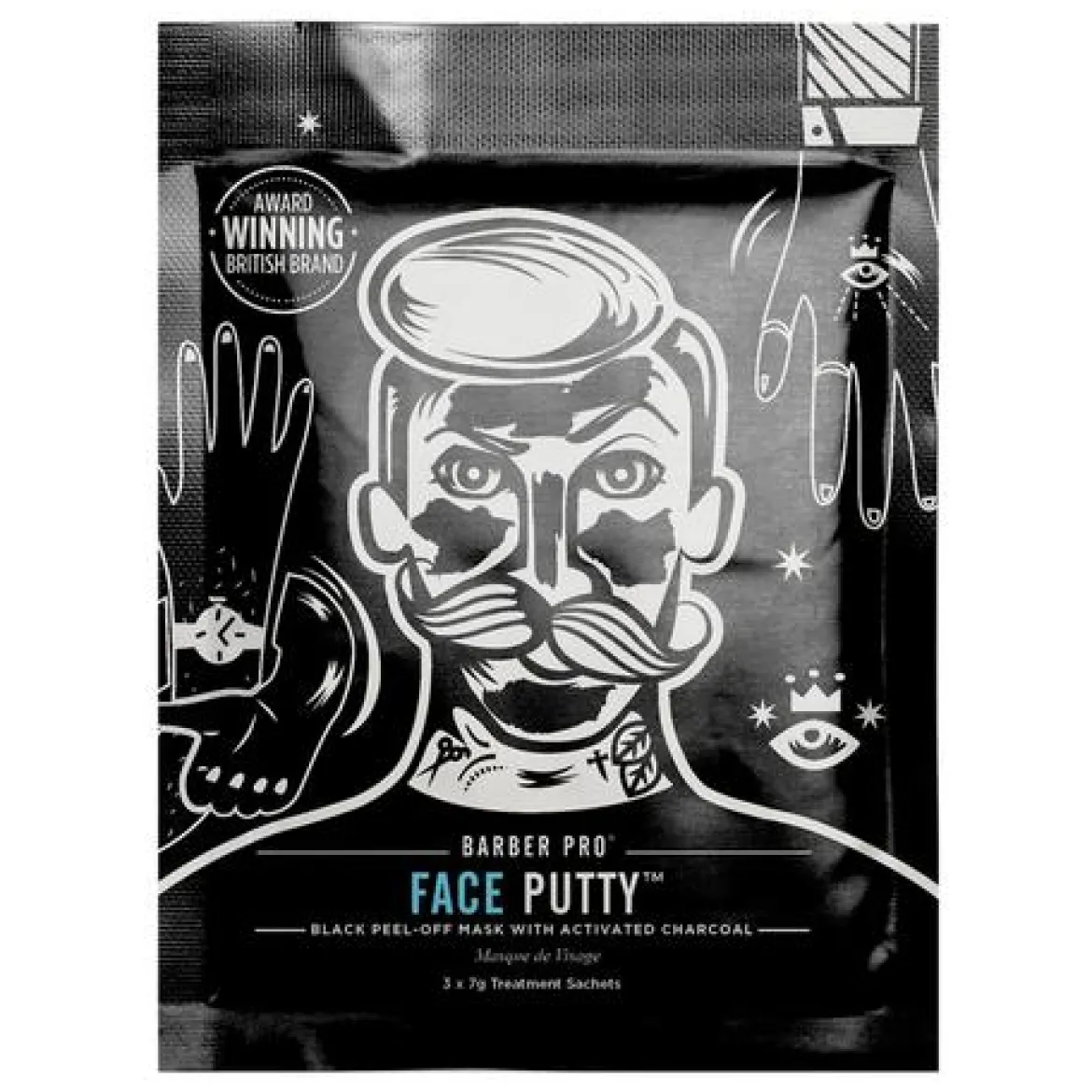 Barber Pro Face Putty - Peel off Kasvonaamio