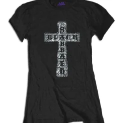 Black Sabbath: Cross Diamante - Naisten T-paita, musta