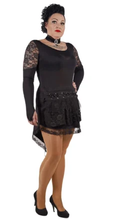 Black Tulled Lace Steampun - hame