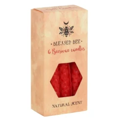 Blessed Bee Love - Loitsukynttilät 6kpl, punainen