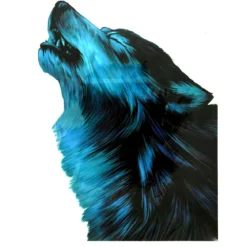 Blue Wolf - siirtotatuointi, iso