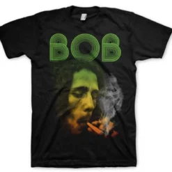 Bob Marley Smoking Da Erb - T-paita
