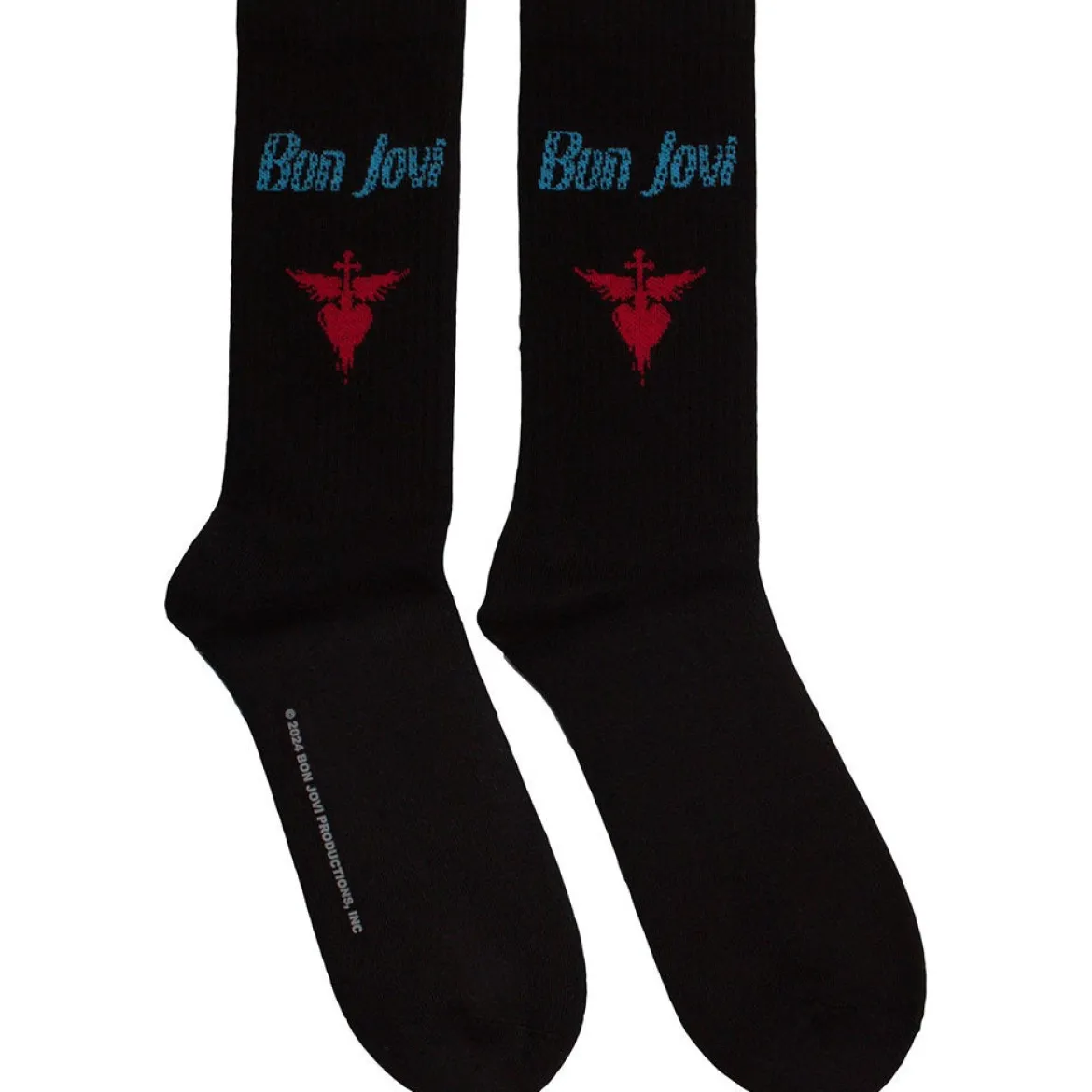 Bon Jovi: Dagger Heart blue logo(Black) - Sukat