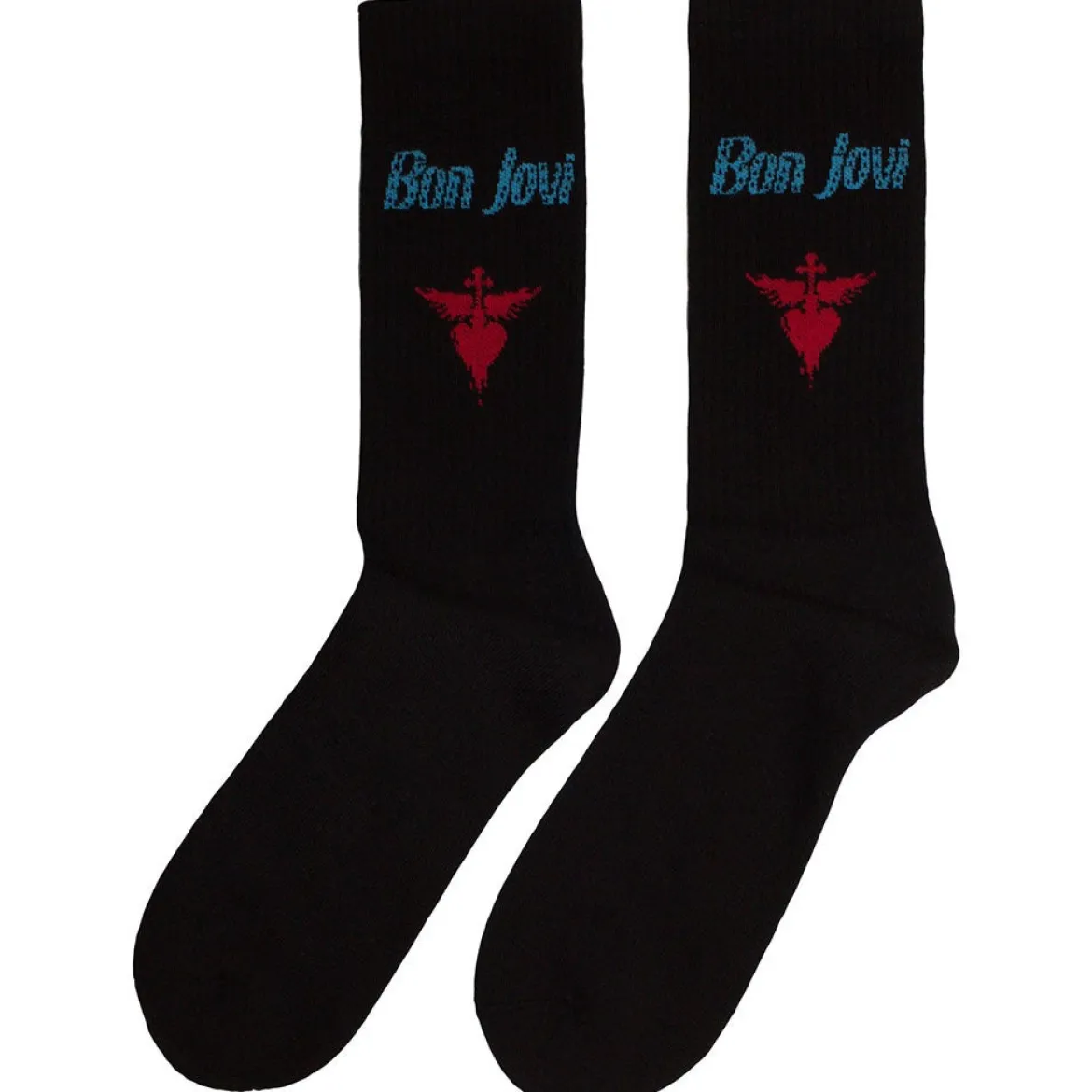 Bon Jovi: Dagger Heart blue logo(Black) - Sukat