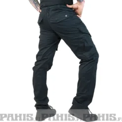 Brandit Adven Slim Fit - Reisitaskuhousut, mustat