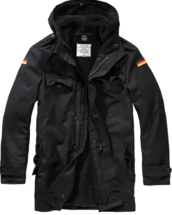 Brandit BW Parka Flag - Parkatakki, musta