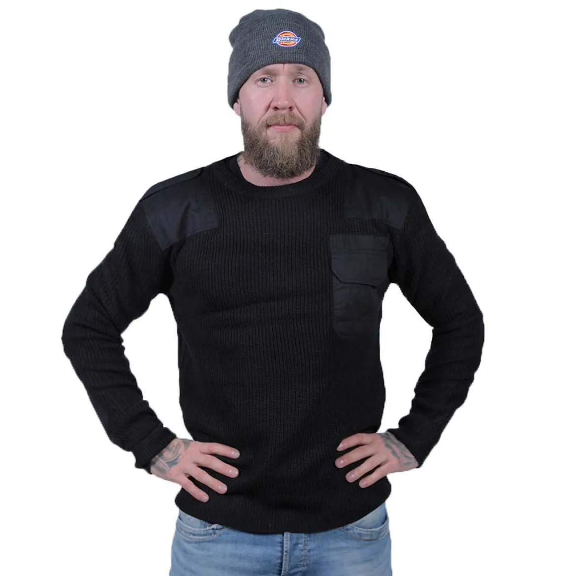 Brandit BW Pullover - Neulepaita, black