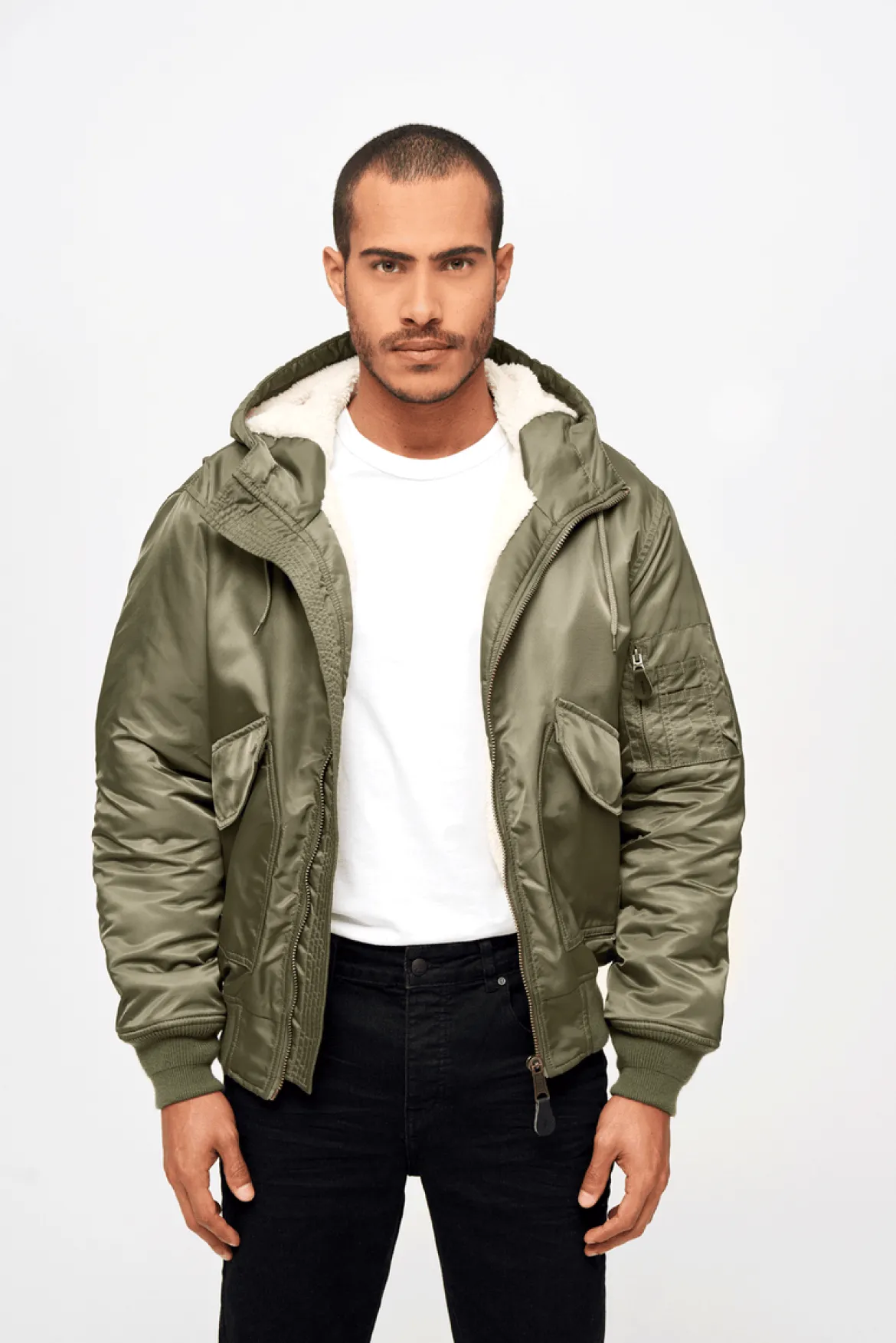 Brandit CWU Hooded Jacket - Talvitakki, oliivi