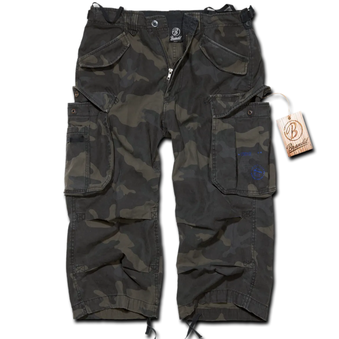 Brandit Industry 3/4 Vintage - Shortsit Darkcamo