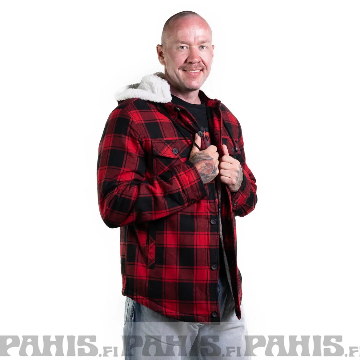 Brandit Lumberjacket - Välikausitakki, puna-musta