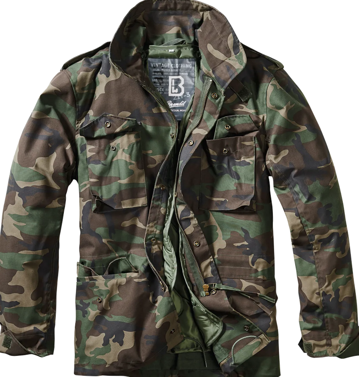 Brandit M65 Army - Talvitakki irroitettavalla vuorella, woodland