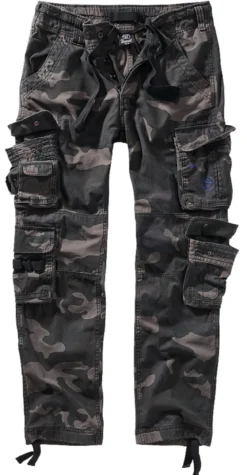 Brandit Pure Slim Fit - Reisitaskuhousut, darkcamo