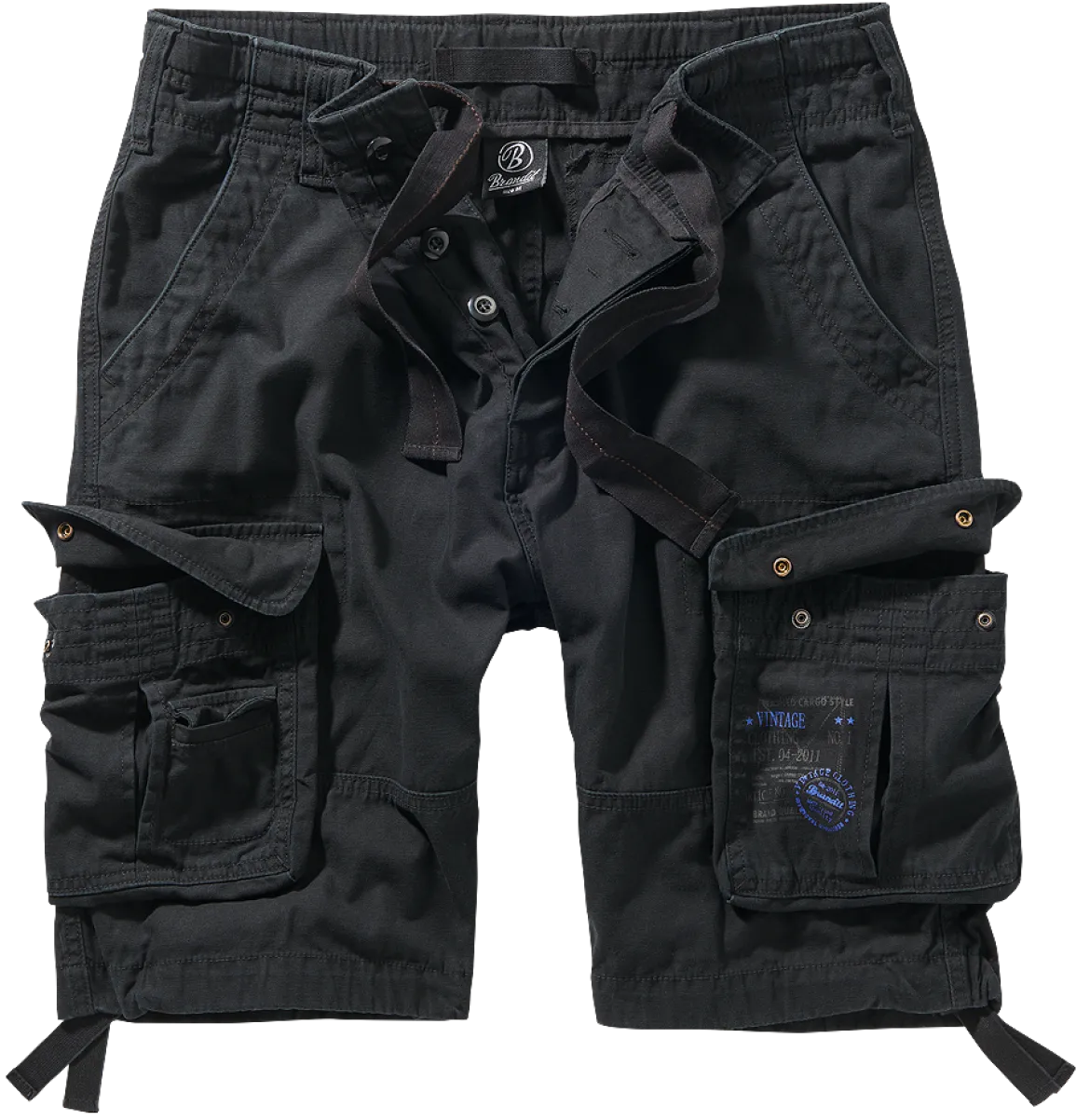 Brandit Pure Vintage - Shortsit, musta