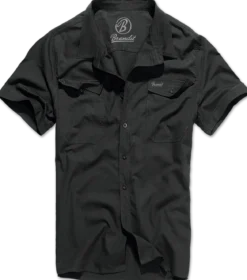 Brandit Roadstar 1/2 Sleeve - kauluspaita, musta