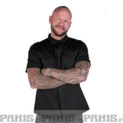 Brandit Roadstar 1/2 Sleeve - kauluspaita, musta