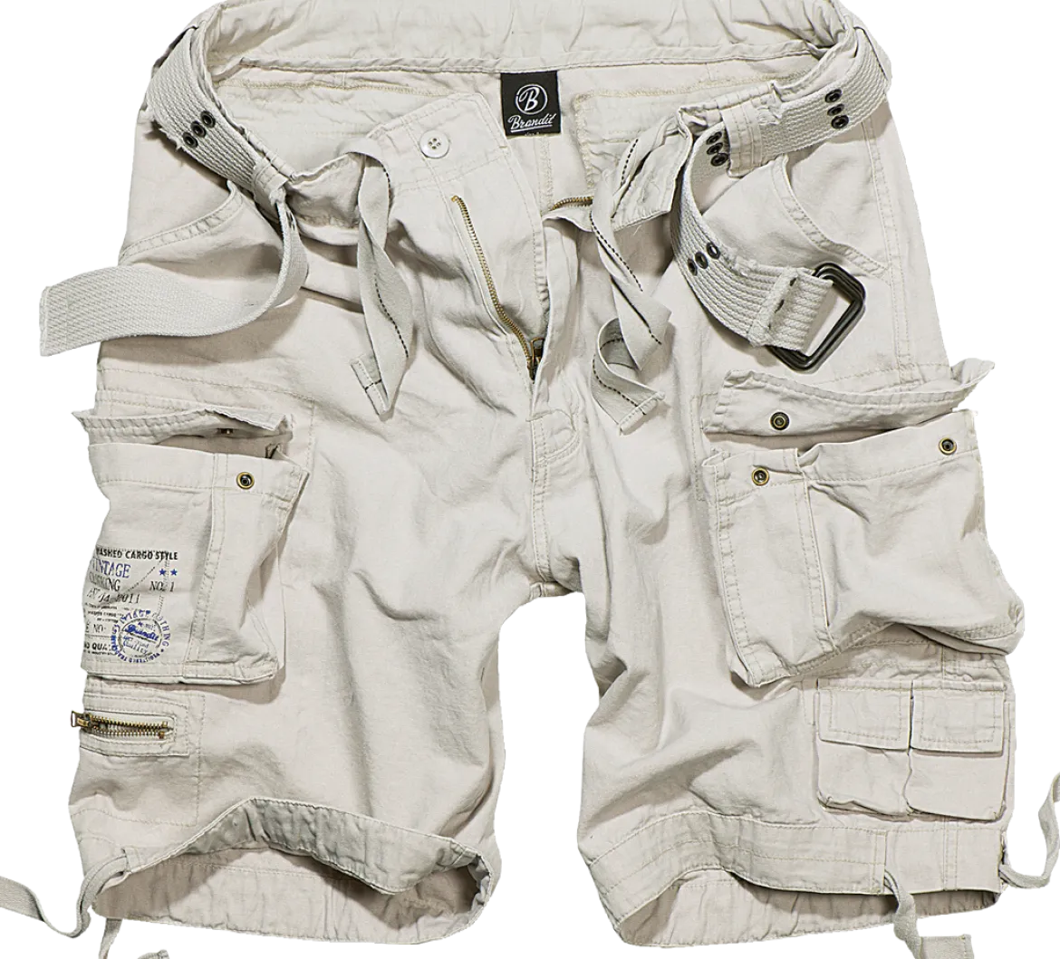 Brandit Savage Vintage - Shortsit, old white