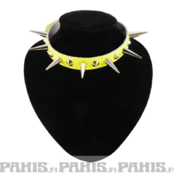 Bullet 69- Choker, Medium Cones Fluorescent Yellow